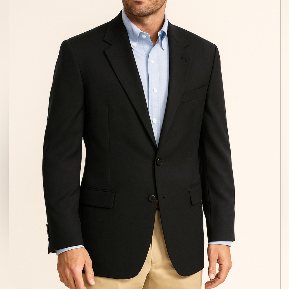 ​LAUREN Ralph Lauren 100% Wool Black Sport‎ Coat Blazer 42L Canada